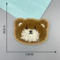 Cute fluffy bear embroidery patch appliques clothing DIY decorative badge detail. - Teddy Bear / 5.6x4.3cm