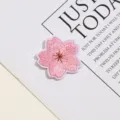 Roze kersenbloesem borduurwerk patch DIY decoratieve strijkbare kleding applicatie - Roze Bloemen