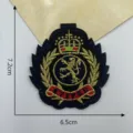 Embroidered lion crown crest patch for clothing DIY, premium badge accessory for jackets. - Style 1