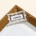 Patch en dentelle brodée sur fond en maille avec lettre, idéal pour décorer les vêtements. - Style 3 / 5x2.7cm