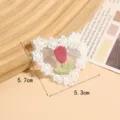 Herzförmiger Spitzen Tulpen Stickerei Patch DIY Haarschmuck Applikation Zubehör - Stil 6