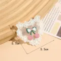 Kirsche Spitze bestickter Aufnäher DIY Haarschmuck süße Schleife dekorative Applikation. - Stil 8