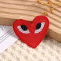 Patch brodé coeur rouge avec yeux diy mignons appliques de vêtements pour déco écharpe - Style 5
