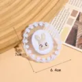Spitzen bestickter Hasen Aufnäher DIY Haarschmuck dekorativer Flicken Bastelbedarf - Stil 7