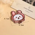 Schattieve Koreaanse cartoon konijn geborduurde patch DIY kleding accessoire opstrijkbaar 1st - Stijl 1