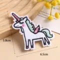 Leuke eenhoorn geborduurde patch DIY kleding accessoires cartoon decoratie 5.8x6.5cm - Stijl 1