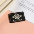 Zwarte geborduurde stoffen patch met strass roosmotief voor kleding DIY kledingaccessoires. - Stijl 4