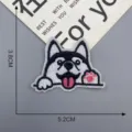 Leuke geborduurde cartoon hond patch om te strijken op kleding en spijkerbroeken. - Patch Stijl 9