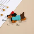 Cute dachshund embroidered patch DIY clothing accessory towel embroidery cartoon badge - Style 4