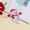 Kerst sneeuwpop borduurwerk patch DIY kleding decoratie voor trui jas winter mode. - Stijl 1 (6.3x5.8cm)