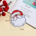 Kerst Kerstman geborduurde patch DIY decoratieve badge applicatie voor kleding 6.2x5.5cm - Stijl 2 (5.5x6.2cm)