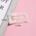 Witte kant stoffen patch met gepatroneerd grid, ideaal voor DIY kleding accessoires decoratie. - Stijl 2