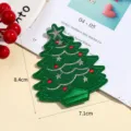 Christmas tree embroidered patch DIY festive garment accessory decorative applique badge - Style 7 (7.1x8.4cm)