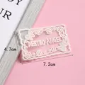 Kant geborduurde patch met Destiny Angel tekst, mesh stof accessoire voor doe-het-zelf kleding. - Stijl 3