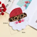 Santa Claus embroidered patch for DIY clothing, cute Christmas decorative patch with size 10cm. - Style 12 (10x10.8cm)