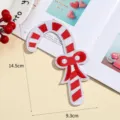 Christmas candy cane embroidered patch DIY festive clothing decoration badge for sweater and craft - Style 14 (9.3x14.5cm)