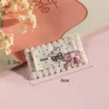 Korean cute cartoon lace cloth patch with pink bow and embroidery, DIY apparel accessory. - Style 9