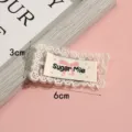 Schattige kanten geborduurde patch met strik van 6x3cm, ideaal voor DIY kleding en handwerkprojecten. - #3 (Sugar Mie)