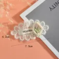 Kant-borduurpatch met schattig tulp bloemdesign, stoffen DIY decoratief kledingaccessoire. - Stijl 2