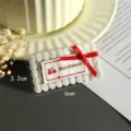 Χαριτωμένο χειροποίητο ύφασμα δαντέλας με κόκκινη κορδέλα και κέντημα κερασιού DIY. - Στυλ 3