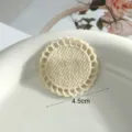 Beige ronde kanten borduurwerk patch voor DIY kleding en dagboek decoratie, 4,5cm. - Stijl 4 / 4.50cm