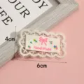 Cute cartoon lace patch with bow embroidery, perfect for DIY clothing apparel deco. - #5 (Floral Embroidery)