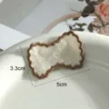 Embroidered patch bone shape DIY clothing hat accessory decorative badge iron-on applique - 3.3x5cm