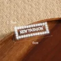 White lace embroidered patch with letters, DIY clothing repair accessory 2.5x6cm. - Style #6