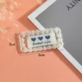 Embroidered lace patch cloth DIY applique badge decorative apparel accessory sweet life 6x3cm - Style 7
