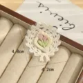Retro lace border embroidered patch, exquisite vintage DIY floral accessory for clothing and bags. - Style 9