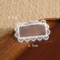 White lace patch embroidered applique for DIY clothing decoration size 6.5x4.2cm - #7