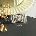 Toppa Fiocco in Pizzo Bianco Ricamato Accessorio Abbigliamento DIY Applicazione Borse Scarpe - Modello 5