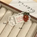 Handcrafted lace fabric hair clip cute carrot rabbit patch DIY decorative craft accessory 6cm - Style 1