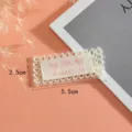 Lace embroidered fabric patch with sweet life text and pink hearts, DIY apparel decor. - Style 9