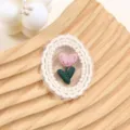 Leuke kanten bloem geborduurde patch applicaties diy kleding accessoires voor naaien. - Stijl 4 (Roze Hart)