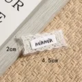 Weißes Spitzenstickerei-Buchstaben-Patch DIY Kleidung Dekoration Zubehör 4.5x2cm Patch - Beige Geometrisch