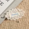 Spitzenbestickte Stoffaufnäher DIY Kleidung Zubehör handgemachte dekorative Abzeichen 7x4cm - US Größe 9
