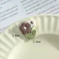Cute 3D floral embroidery patch self-adhesive applique for DIY clothing and bag decoration. - Style 9
