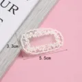 Witte kant borduurwerk patch detailfoto, perfect voor diy kleding en hoeden decoratie. - Stijl 2