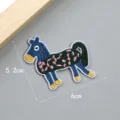 Detailed view of the colorful cartoon pony embroidered patch, delicate DIY fabric applique. - Cartoon Pony Style 7