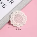 Sweet embroidered lace patch for DIY craft, clothing and hat decoration, 5.5cm size. - Style 7