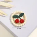 Leuke geborduurde kers stof patch kleding accessoire DIY tas decoratieve badge maat 3.8 cm - Kleine Kers / Diameter 3.8cm