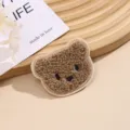 Niedlicher brauner Bär Stickerei Plüsch Aufnäher Detail für Hoodies, Jacken und Kleidung. - Stil 4 (5.5x4.3cm)