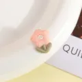 Cute knitted flower cloth patch DIY hair accessory clothing decoration embroidered applique - Pink Small Flower