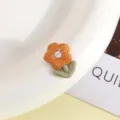 Cute orange embroidered flower patch DIY garment accessory clothing applique craft decorative - Small Orange Flower
