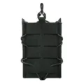 Tactical MOLLE 7.62mm double magazine pouch in black nylon, perfect for tactical vests. - Black