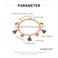 Edelstahl Wassermelone Anhänger Armband mit Glasperlen, Sommer Frucht Schmuck Detailansicht. - Wassermelone Glasperle Stil (GRT5N2)