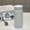 Kleine weiße Thermosflasche 200ml tragbarer isolierter Becher aus Edelstahl für unterwegs. - 200ml / Weiß