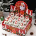 Christmas snow globe set mini santa display box festive holiday gift desktop decor - Lighting And Snowfall / J# (Box of 12 Pieces)