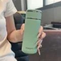 Borraccia termica portatile in acciaio inox verde, ideale per viaggi, ufficio e uso quotidiano. - 350ml / Verde